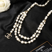 CHANEL 25S CHAIN BELT IN WHITE PEARL 612712