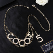 CHANEL 25S CHAIN BELT WITH PEARL 612634