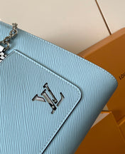 MARELLE TOTE BB BAG 30 IN BLEU NUAGE BLUE EPI GRAIN COWHIDE LEATHER
