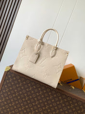ONTHEGO 35 IN LIGHT BEIGE MONOGRAM CALFSKIN