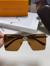 CYCLONE SUNGLASS 581374 IN GOLD METAL BRWON LENSES