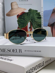 TRIOMPHE SUNGLASSES 548596 IN METAL BLACK LENSES