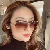 PARTY PILOT SUNGLASSES 567464 IN GOLD METAL BROWN SMOKE LENSES