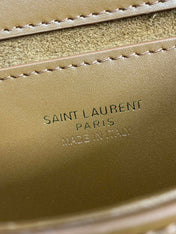 VOLTAIRE TOP HANDLE IN BOX 21 IN TAWNY BROWN CALFSKIN GOLD HARDWARE