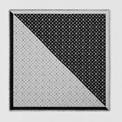 MONOGRAM 140 CM SQUARE SCARF IN BLACK MIX WHITE CASHMERE 391107