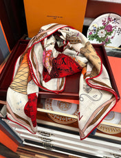 UP AND AWAY 140 CM SQUARE SILK SCARF COLORFUL 400072