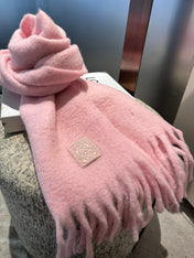 SCARF 185 CM IN PASTEL PINK WOOL 390877