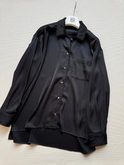 Loewe Shirt Black Satin Fabric