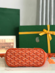 GOYA 26S BELUGA MINI BAG 23MM IN RED ORANGE GOYARDINE CANVAS AND CALFSKIN