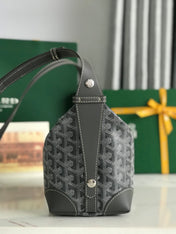 GOYA 26S BOEING 25MM IN GREY GOYARDINE CANVAS AND CALFSKIN