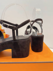 JAM 30 SANDAL IN CAROB BROWN SUEDE