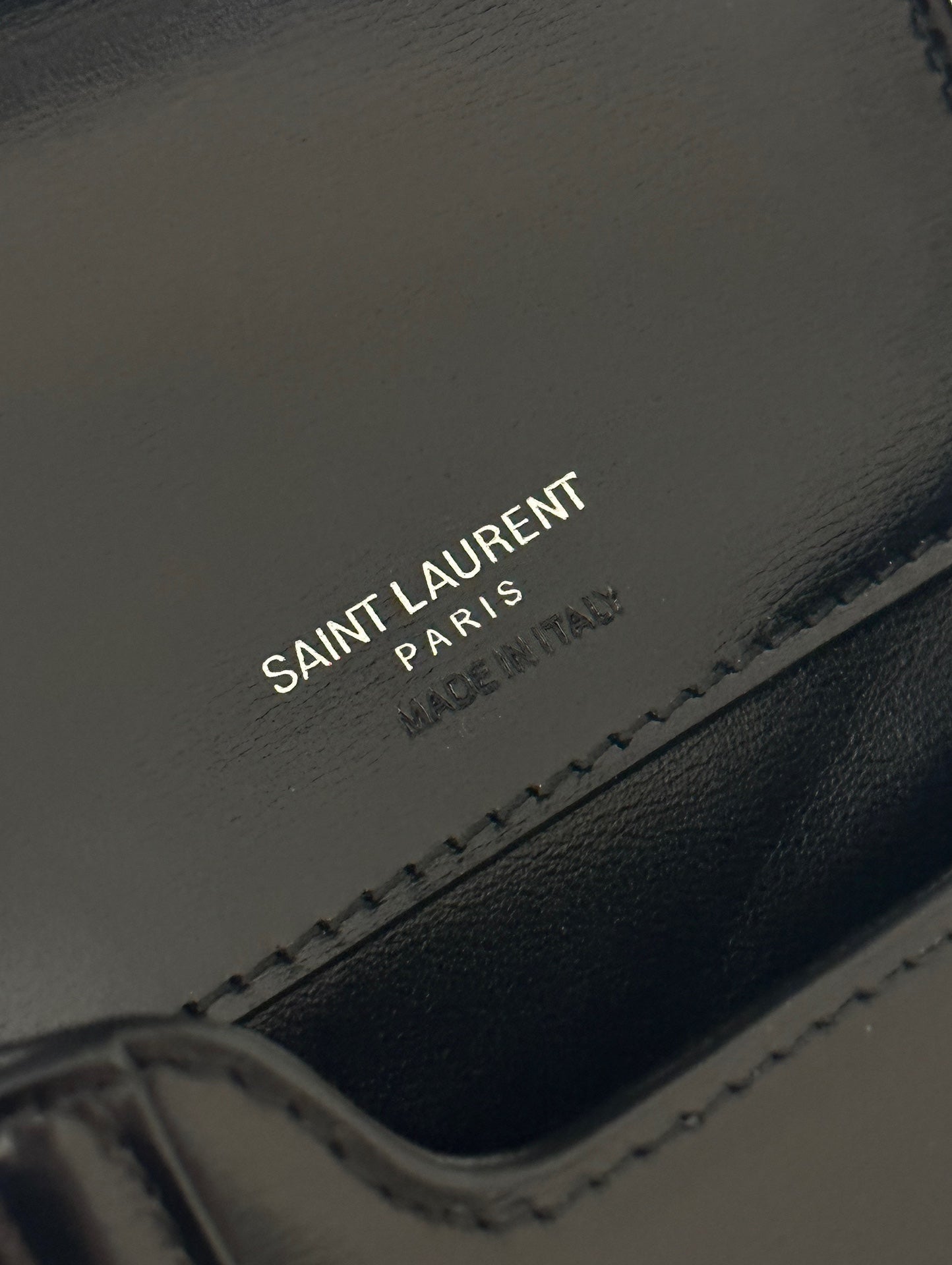 SOLFERINO 18 BLACK CALFSKIN PHONE BAG