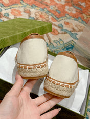 GG ESPADRILLES SLIP - ON WHITE CANVAS