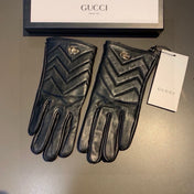 TOUCHSCREEN GLOVES IN BLACK LAMBSKIN AND FABRIC LINING 463861