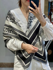 DIOR SCARF 110 CM IN COTTON-SILK FABRIC 730606