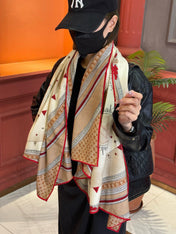 LV SCARF 140 CM IN SILK 730621
