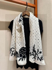 CHANEL 25S SCARF 140 IN SILK 735806