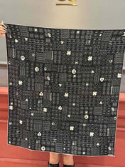 CHANEL 25S SCARF 110 IN CASHMERE SILK 738477