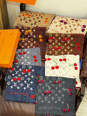 LV SCARF 140 CM IN SILK-CASHMERE BLEND 737268
