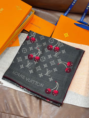 LV SCARF 140 CM IN SILK-CASHMERE BLEND 737268