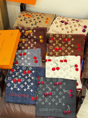 LV SCARF 140 CM IN SILK-CASHMERE BLEND 737269
