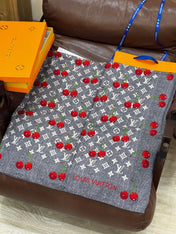 LV SCARF 140 CM IN SILK-CASHMERE BLEND 737270