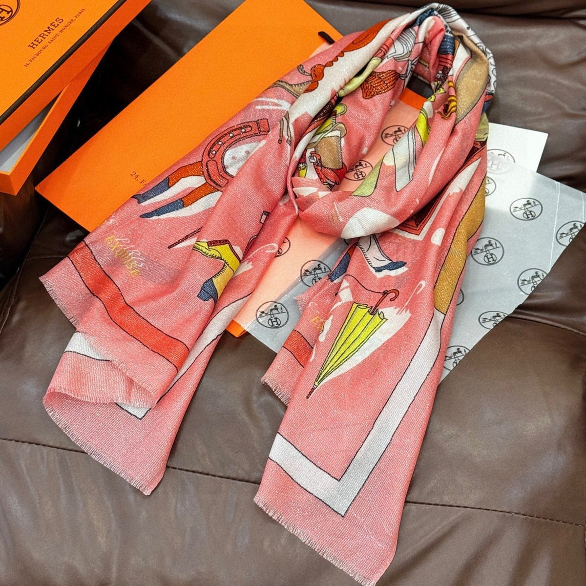 HERMES 25S SCARF 200 IN SILK 856442