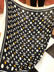 CHANEL 25S SCARF 140 IN CASHMERE 931509