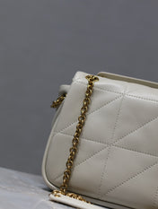 YSL 25S JAMIE MINI 20 IN BLANC VINTAGE LAMBSKIN GOLD HARDWARE