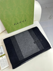 SCARF 180 CM IN BLACK MIX DARK GRAY CASHMERE 398446