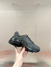 GG RHYTON TRAINER CHARCOAL CALFSKIN