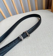 PRADA 25S BELT 15 MM IN BLACK CALFSKIN 571355