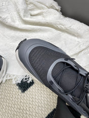 LOEWE 26S CLOUDSOLO SNEAKERS IN BLACK AND WHITE RECYCLED POLYESTER