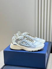 DIOR 26S B30 COUNTDOWN TECH SNEAKER IN GRAY AND LIGHT BLUE TECHNICAL FABRIC AND SUEDE