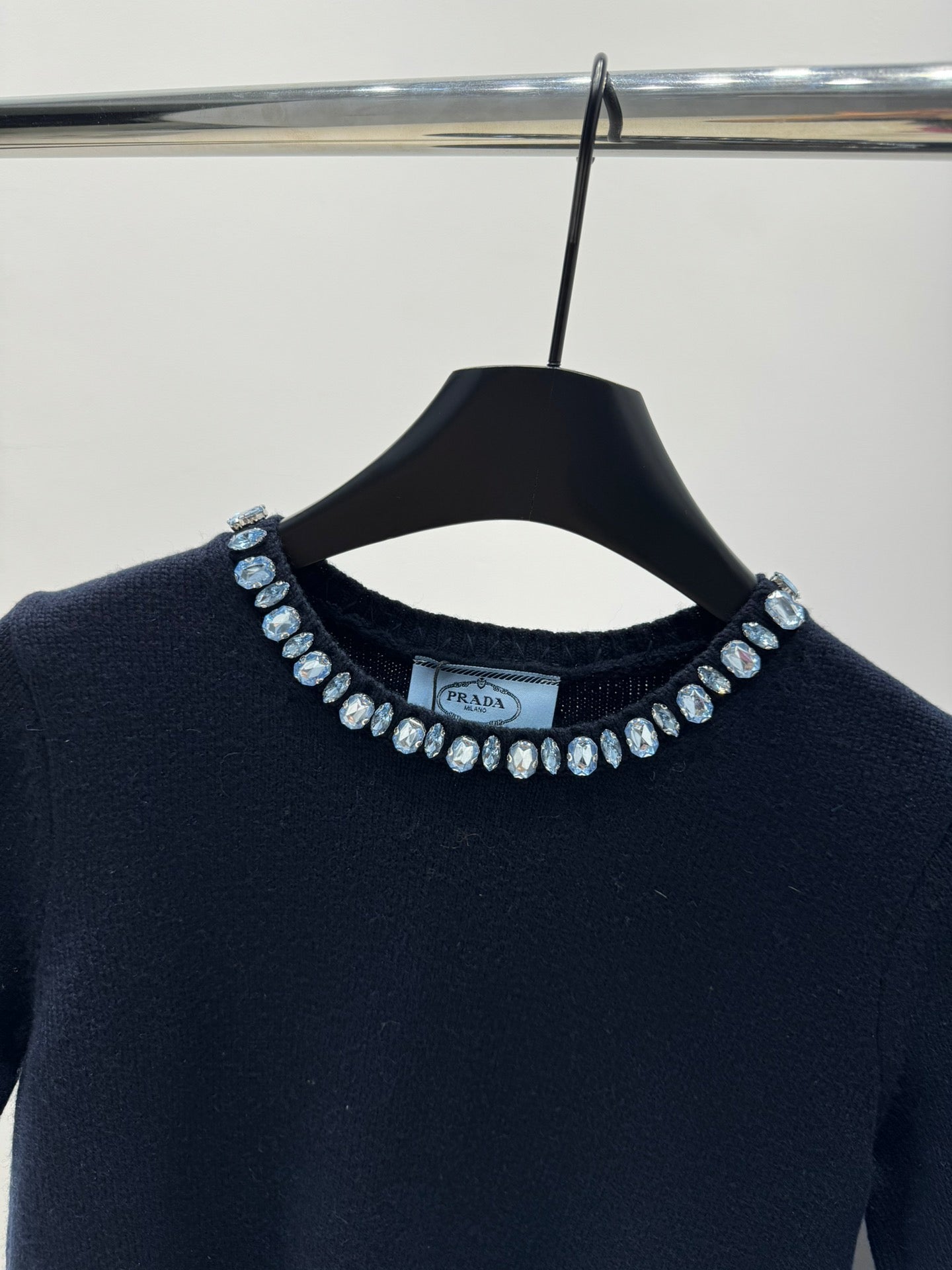 PRADA 25S BEADED CREW NECK SWEATER 313