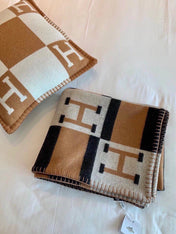 BLANKET 170 CM IN COLORFUL WOOL AND CASHMERE 118341