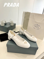 Pra Ballerina Pumps 40 White Lambskin