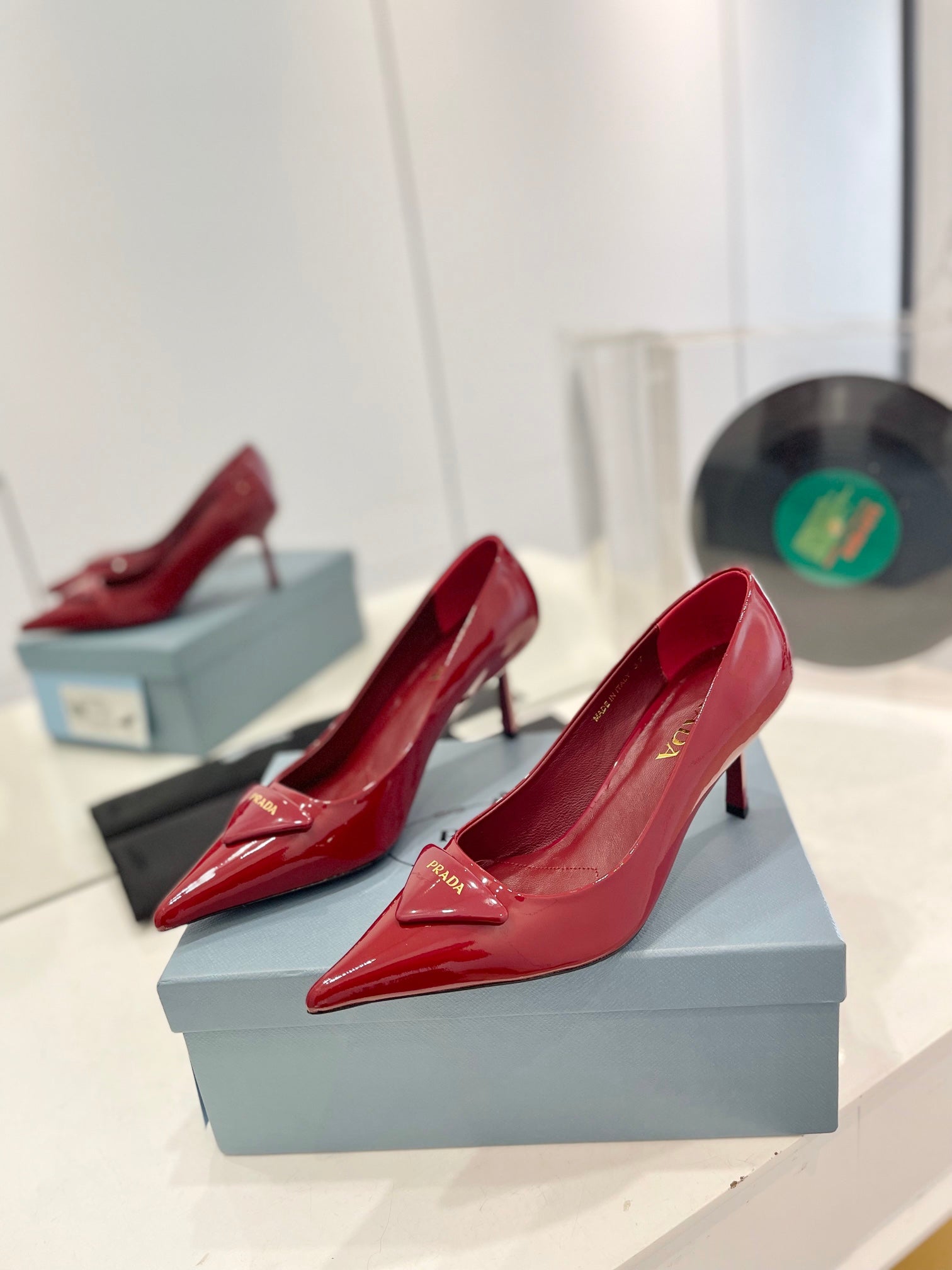 Pra Pumps 75 Red Patent Leather
