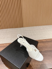 high heel 70 sandals white patent calfskin
