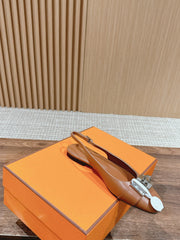 Innocente Slingback Suede Goatskin Brown