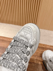 BY ERL B9S SKATER SNEAKER IN PALE GRAY CANNAGE LAMBSKIN