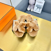 ORAN SHEARLING SANDALS PERU BROWN