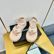 GROSGRAIN SANDAL IN NUDE BEIGE LAMBSKIN