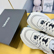 SNEAKER IN WHITE MIX BLACK BREATHABLE FABRIC
