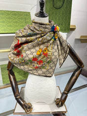 GUCCI 25S SCARF 140 IN CASHMERE 636341