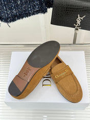 DIOR LOAFER 25S IN LIGHT BROWN SUEDE