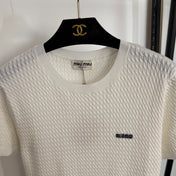 MIUMIU SHORT-SLEEVE KNIT TOP STYLE 421