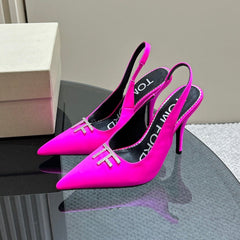 ANGELINA 10 CM SLINGBACK IN BRIGHT PINK CALFSKIN