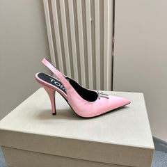 ANGELINA 10 CM SLINGBACK IN ROSE PINK CALFSKIN