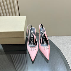 ANGELINA 10 CM SLINGBACK IN ROSE PINK CALFSKIN